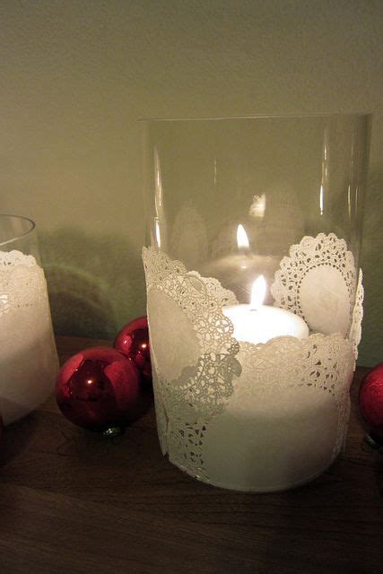 Doily Candle Holders Candles Candle Holders Christmas Diy