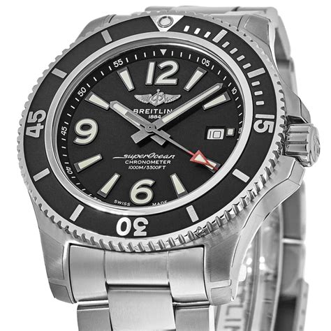 Breitling Superocean 44 Automatic Black Dial Stainless Steel Mens