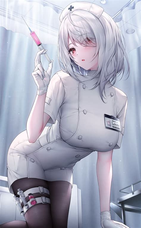 Anime Anime Girls Original Characters Nurses Nurse Outfit Solo Artwork Hd Wallpaper