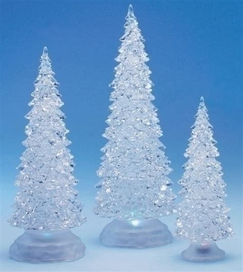 Roman 3 Piece Icy Crystal Color Changing Christmas Trees Led Lights