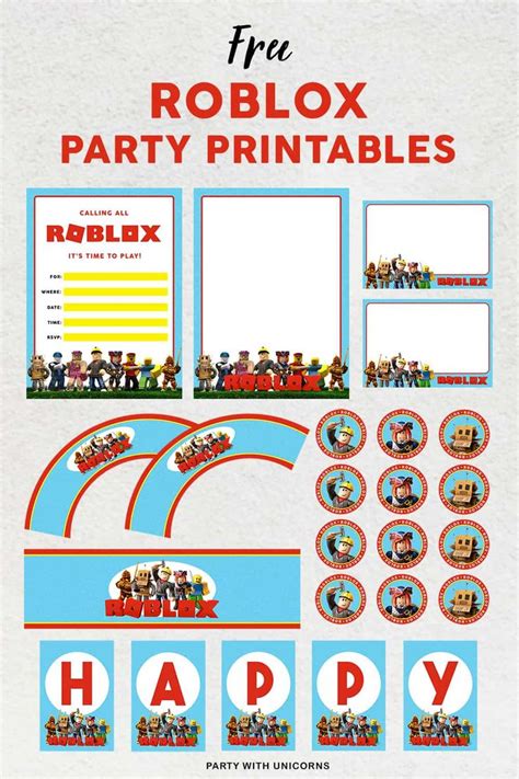 Free Roblox Party Printables Happy Birthday Banner Printable Party
