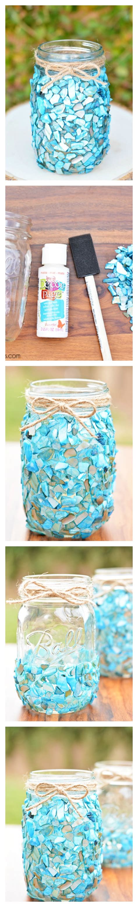 Beach Inspired Mason Jar Craft Diy Valentines Day Ideas