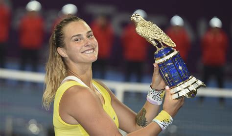 Official page for professional tennis player, aryna sabalenka. Doha winner Aryna Sabalenka: 'I lost my dad in the pre ...