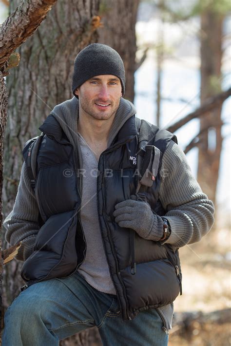Good Looking Rugged Man Outdoors In The Woods During The Winter Rob Lang Images Licensing And