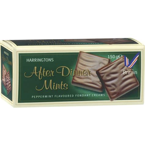 Harringtons Chocolate Mint Cream Thins 150g T Box Woolworths