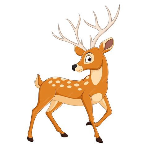 Premium Vector Cartoon Deer Isolated On White Background