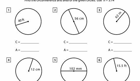 Understanding Circumference Of A Circle Math Worksheets Images