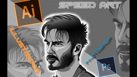 Speed Art David Beckham Vector Art Vexel Art Timelapse Adobe