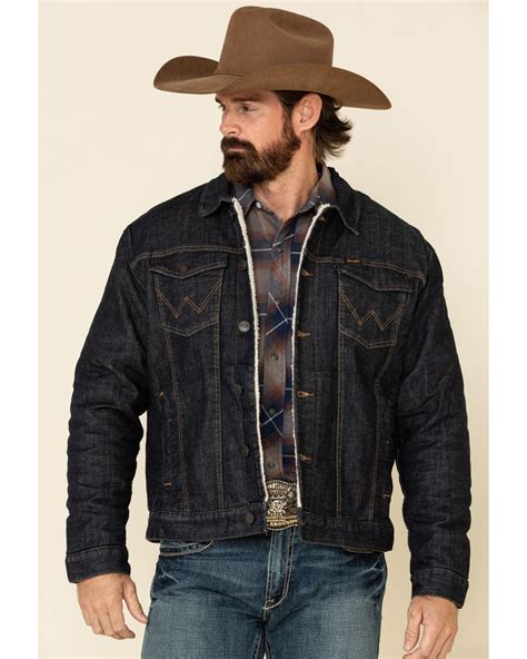 wrangler retro men s sherpa lined denim trucker jacket in 2021 outfits for big men mens
