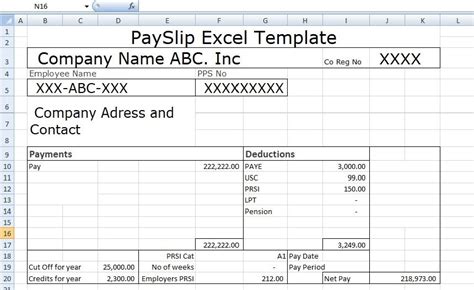 Payslip Template Word Document South Africa Pdf Template