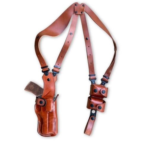 Vertical Shoulder Holster Fits Chiappa Rhino 40DS 357 Mag 9mm 4