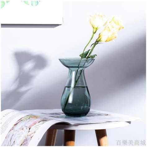 百樂美商城 qs02燈盞 玻璃瓶 北歐風手工玻璃花瓶 歐式花插餐桌花器 yahoo奇摩拍賣