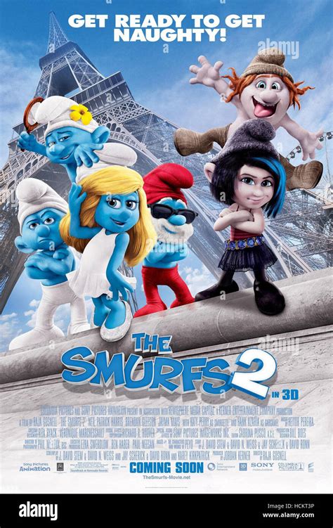 The Smurfs 2 Us Poster Art From Left Grouchy Smurf Voice George