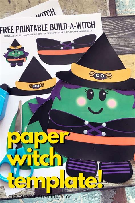 Build A Witch Free Printable Halloween Paper Craft Fun Craft For Kids