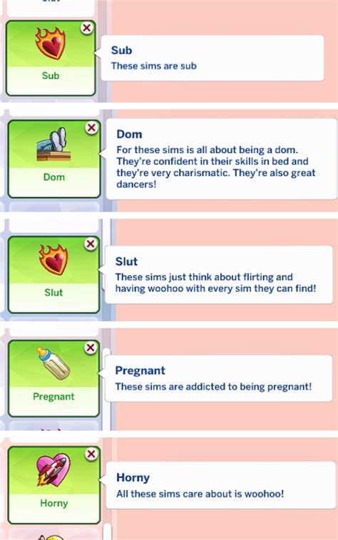 Sims 4 Traits Compatibility