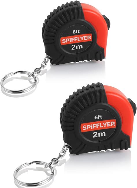 Spifllyer 2 Pack Small Key Chain Mini Tape Measure Retractable