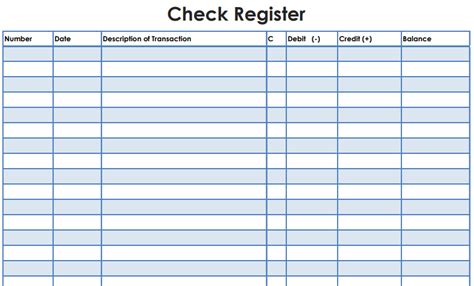 Free Checkbook Register Templates In Excel Word Pdf Formats