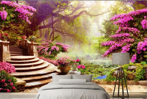 Home garden hd 810241 hd wallpaper backgrounds download. Custom 3d wall murals background Garden garden scenery ...