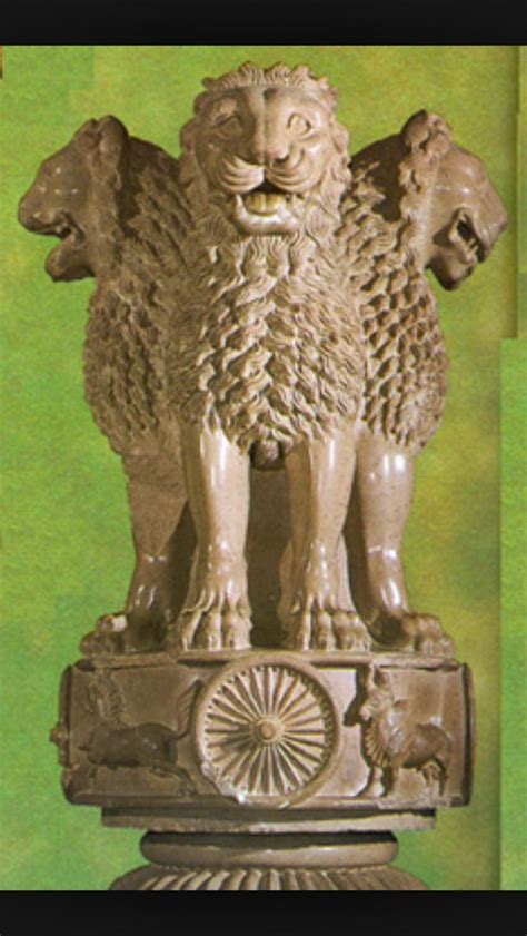 Lion Capital Ashokan Pillar At Sarnath 250 Bce The Lion Capital Of
