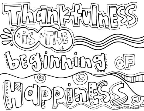 Being Thankful Pages Coloring Pages