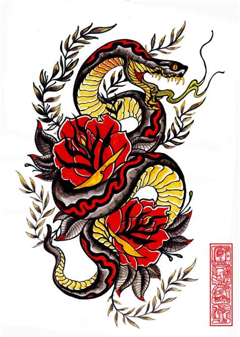 Traditional Cobra Flash 42 Neo Traditional Snake Tattoos Snake