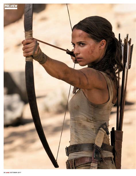 alicia vikander in the re boot of tomb raider must say it looks very promising i like this