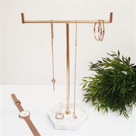 Solid Marble And Gold Jewellery Stand Tree Organiser Etsy Uk Real