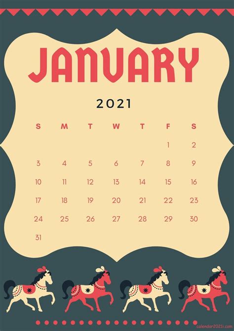 Free January 2021 Calendar Design Calendar Design Calendar Design