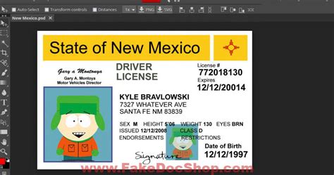 New Mexico Driver License Template V1 Fakedocshop