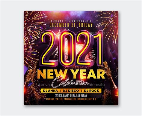 New Year Flyer Psd Template • Psd Design