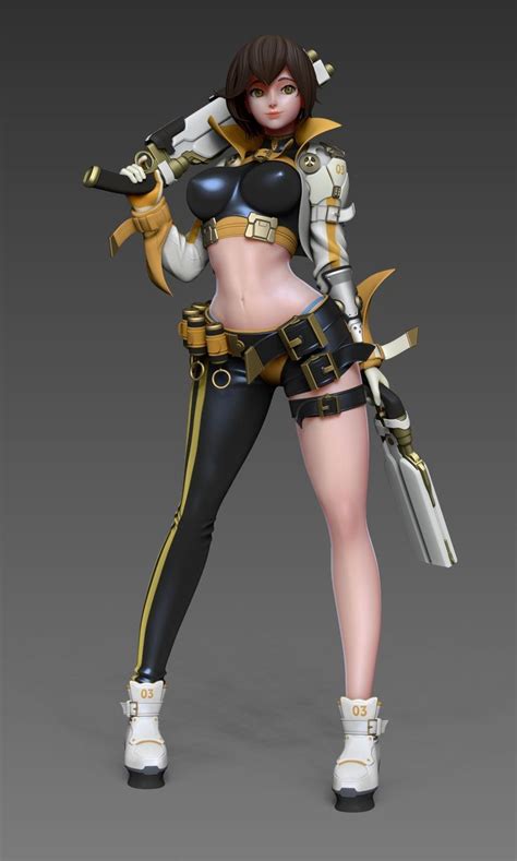 Female Character Design 3d Digital Art Concept Art Characters