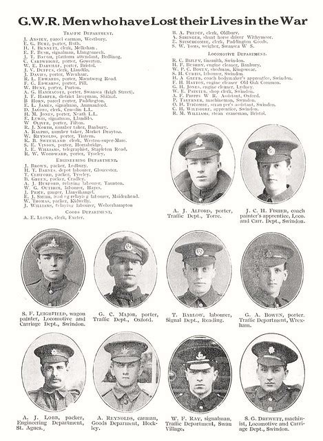 1919 Gwr First World War Casualties Swindon A Photo On Flickriver