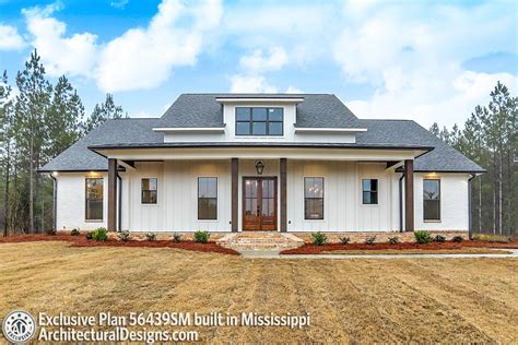 Farmhouse Plan 56439SM Comes To Life In Mississippi W Modified Dormer