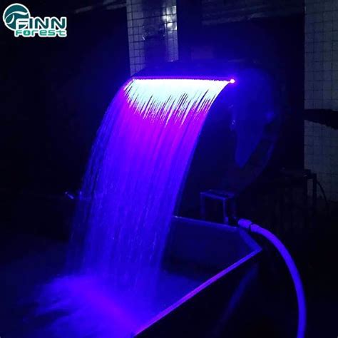 Stainless Steel Swim Spa Pool Massage Waterfall With Led Light China
