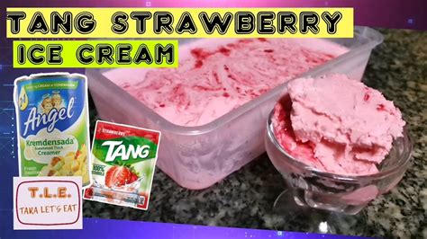 paano gumawa ng tang strawberry ice cream youtube