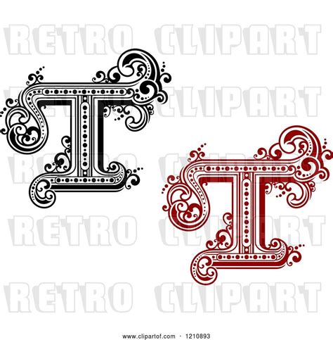 Vector Clip Art Of Retro And Red Letter T By Vector Tradition Sm 43303