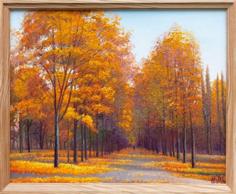 Autumn Landscape Oil Painting By Dmitrij Tikhov Artfinder