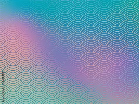 Pastel Background With Traditional Japanese Wave Pattern Designs And 90