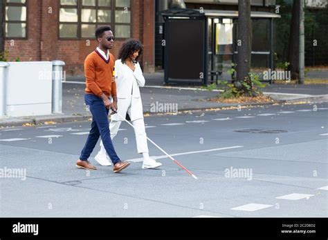 Blind Man Crossing Street Hi Res Stock Photography And Images Alamy
