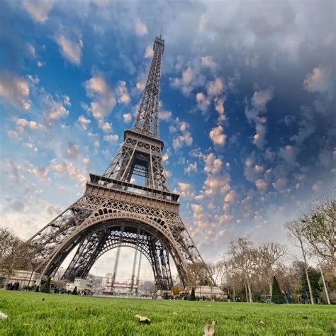 Laeacco Cloudy Sky Eiffel Tower Paris Scenic Baby Photography