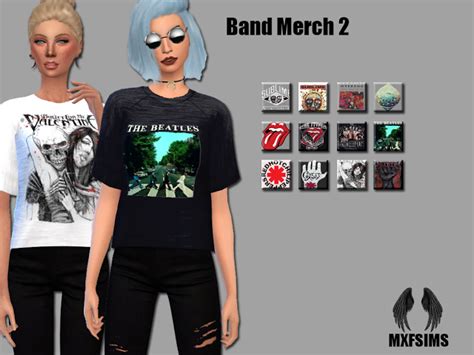 The Best Band Shirts By Mxfsims Sims 4 Clothing Sims 4 Sims