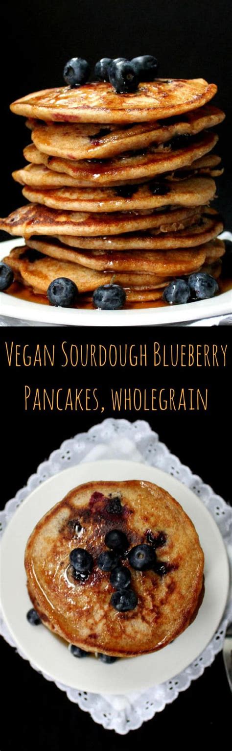 Vegan Sourdough Blueberry Pancakes Holy Cow Vegan