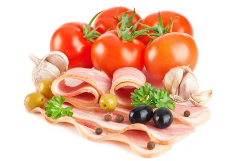 Wallpaper Makanan Tomat Latar Belakang Putih Sayuran Daging Babi