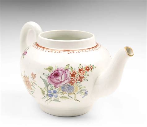 Dr Wall First Period Worcester Teapot Chinoiserie Style Pias