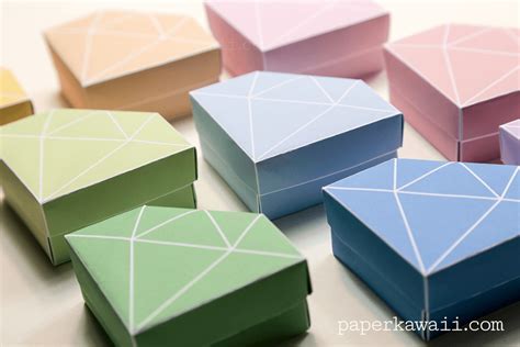 Free Printable Origami Crystal Box Tutorial Origami Jewelry Box