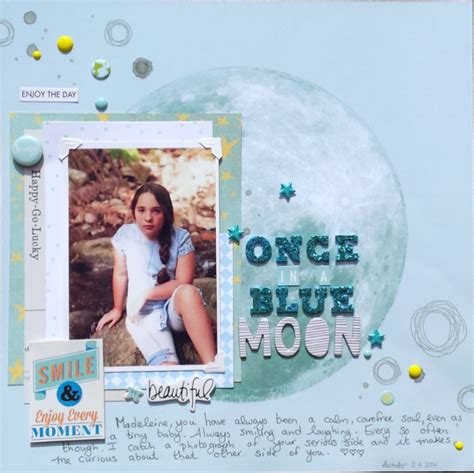 Once In A Blue Moon Blue Moon Scrapbook Inspiration Scrapbook