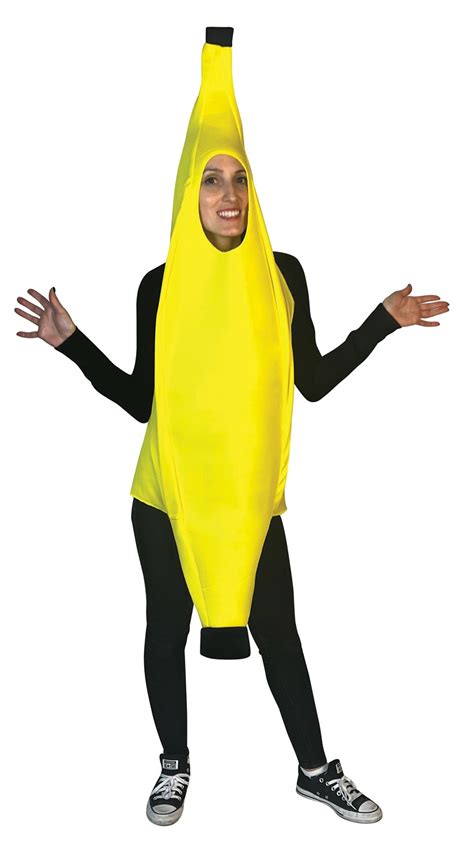 Banana Costume Fruit Tropical Food Dress Up Novelty Mens Womens Fruit Vegetable Funny Food Costumes