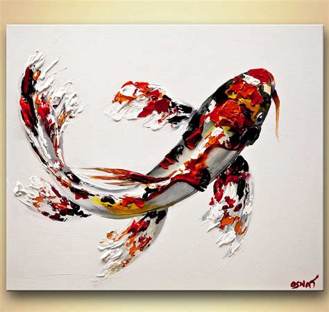 Painting For Sale Koi Fish Painting Textured