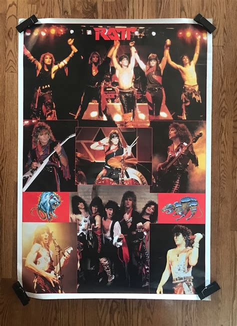 Vintage Original 1984 Ratt Collage Poster Rock Music Etsy
