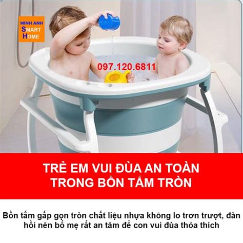 Bồn Tắm Gấp Gọn Hình Tròn Vừa Mọi Nhà Tắm